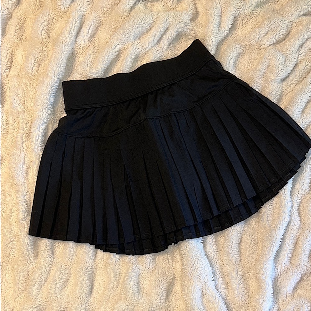 Black Pleated Golf Skirt
